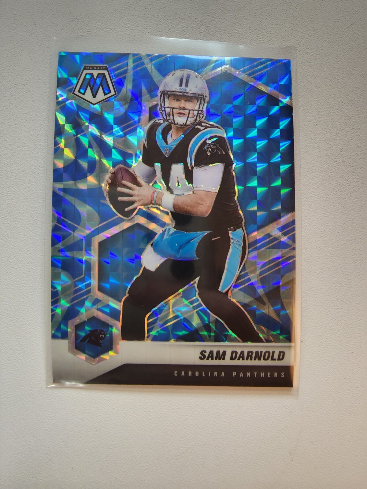 Sam Darnold #155 Reactive Blue Prizm Mosaic