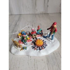 Lemax Sledding potluck village accessory xmas