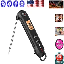 Smart Calibration Digital Meat Thermometer with Waterproof Design & Backlight