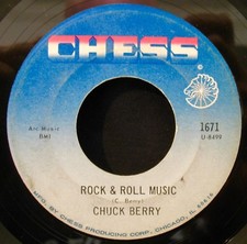 CHUCK BERRY-Rock & Roll Music & Blue Feeling Early Rock 45-CHESS #1671