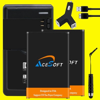 Bundle of 6690mAh Battery Car Charger USB Cable for Samsung Galaxy Note 3 N900T
