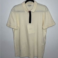 Alexander McQueen Cotton Pique Polo Vanilla Men s Medium