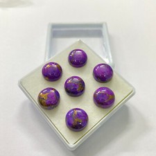  WHOLESALE NATURAL PURPLE COPPER TURQUOISE CABOCHON ROUND SHAPE LOOSE GEMSTONE