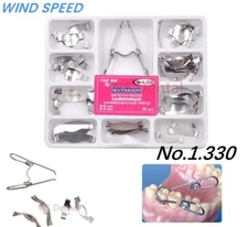 TOR BM Dental Saddle Contoured Metal Matrices Matrix Bands 36pcs with Springclip