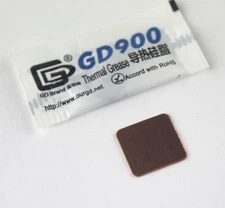 3pcs Copper Heatsink Shim Cooling Pad 15mm*15mm*0.5mm with GD900 Thermal Paste