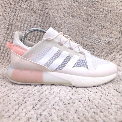 adidas ZX 2K Boost Womens Size 10 Sneakers Trainers Running Pure White Blush GUC
