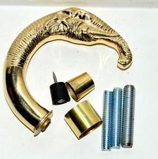 Antique Brass Elephent Head Vintage Handle Style Wooden Walking Stick Cane handl