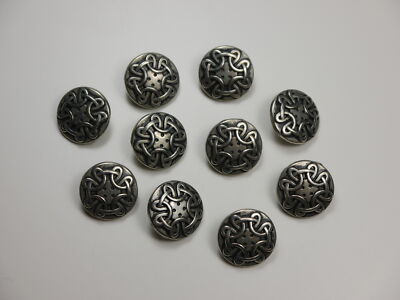 10 Stück Metall Trachtenknöpfe Knöpfe Zierknöpfe mit Motiv d=18 mm TK-IV-36