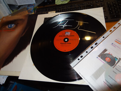 Jean Michel Jarre - Magnetic LP Album signed / autograph / signiert / Autogramm