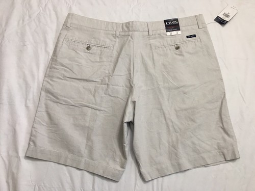 Pantalones Cortos Chaps Para Hombre Talla 42 Níquel Claro Frente Plano Hasta la Rodilla Algodón Informales Nuevos con Etiquetas - Imagen 5 de 10