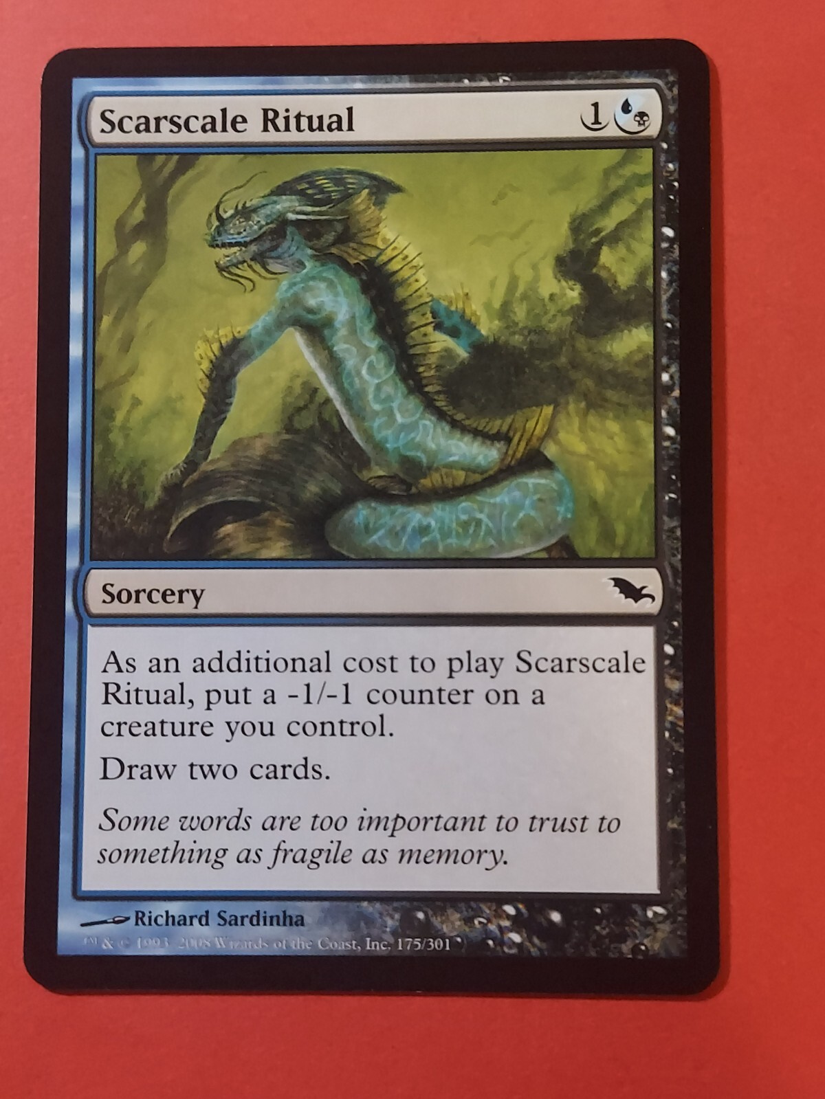 2008 Magic The Gathering Shadowmoor #175 Scarscale Ritual, C, B/B, NF, cd1