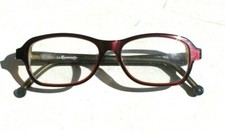 Vtg 1999 L.A. Eyeworks Retro Abstract Eyeglasses - Purple Gemco 287