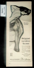 1942 Woman Showing Legs-Holeproof Fine Stockings Vintage Print Ad 41183