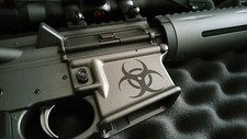 Custom High Quality Decals for All AR-15  Similar Platforms. Biohazard 