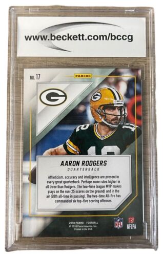 Beckett 10 2018 Panini MJH Exclusive #17 Aaron Rodgers - Picture 2 of 2