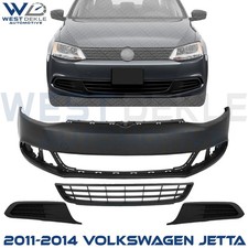 New Front Bumper Cover Fascia Paintable Kit For 2011-2014 Volkswagen Jetta
