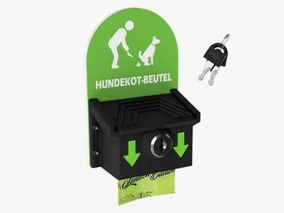 Hundekotbeutelspender Kotbeutel Station für Gartenzaun, Wand ABSCHLIEßBAR!