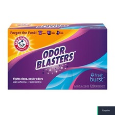 Dryer Sheets Fresh Burst Scent 120 Count Odor Control Softening Static