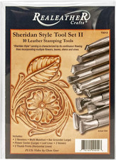 Leather Stamps Tool Set for Leather Crafting, Sheridan Style Stamp Set II