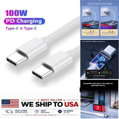 USB-C to USB-C Cable 100W PD Fast Charge Data Cable DIXSG