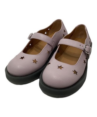 Acne Studios Beryjane Mary Jane Leather Flats Light Pink EU 38 Star Cutout