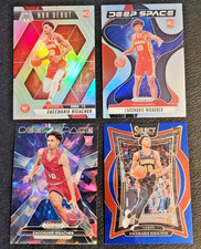 4x Zaccharie Risacher Rookie Card Lot ( SILVER, Ice & Select Retail Blue RC NM )