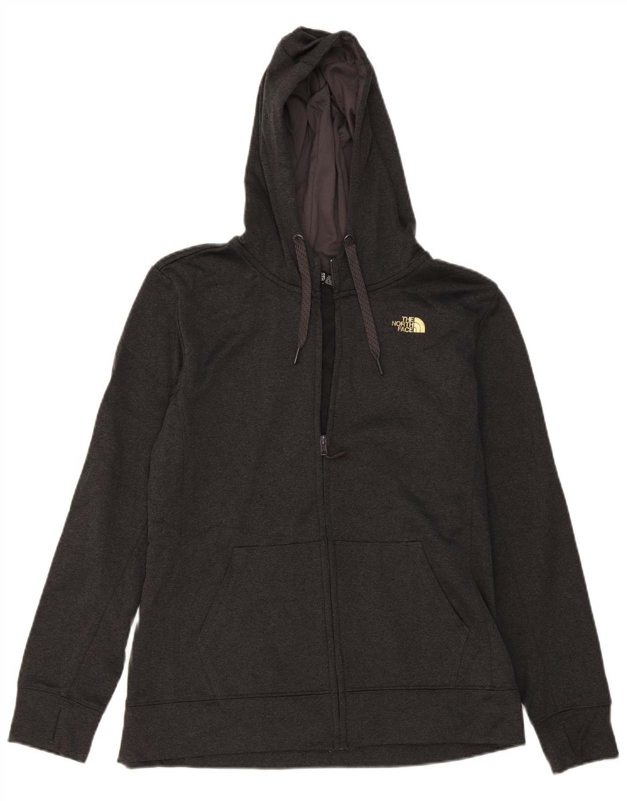 THE NORTH FACE Womens Zip Hoodie Sweater UK 18 XL Grey Polyester BH23