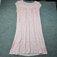 Eileen West Nightgown Womens XL Pink Floral Lace Cottage Retro Vintage Style