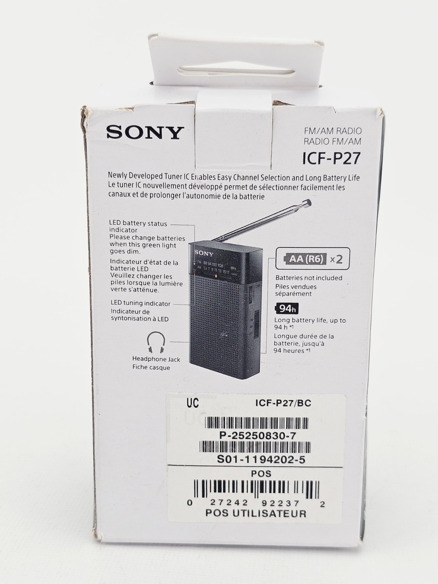 Sony ICF-P27 AM/FM Portable Hand Radio for sale online | eBay