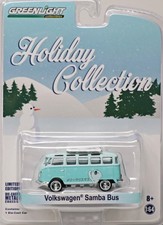 GreenLight Holiday Collection 2016 Volkswagen Samba Bus NRFP #51077 Light Green