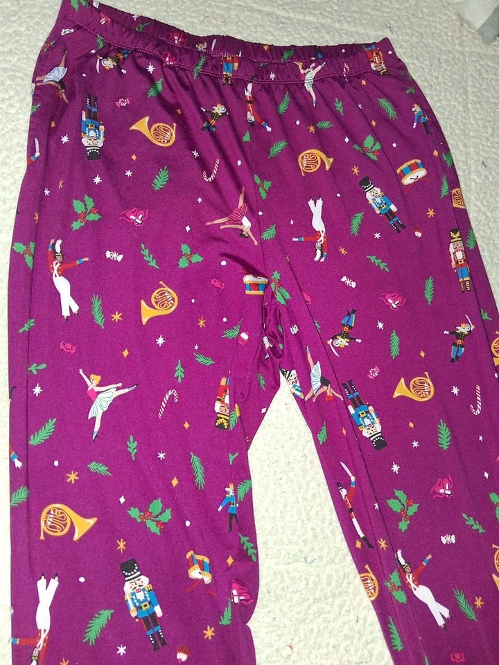 Pantalones de pijama cascanueces novedosos ropa de dormir para niñas talla 8-10 Foto 2 de 3