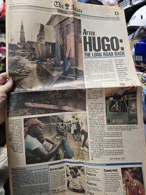 October 1, 1989 After Hugo - The State Article Addressing The Hurricane