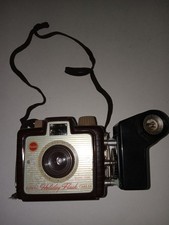 1950s Vintage Kodak Brownie Holiday Flash Camera with Case and Strap.