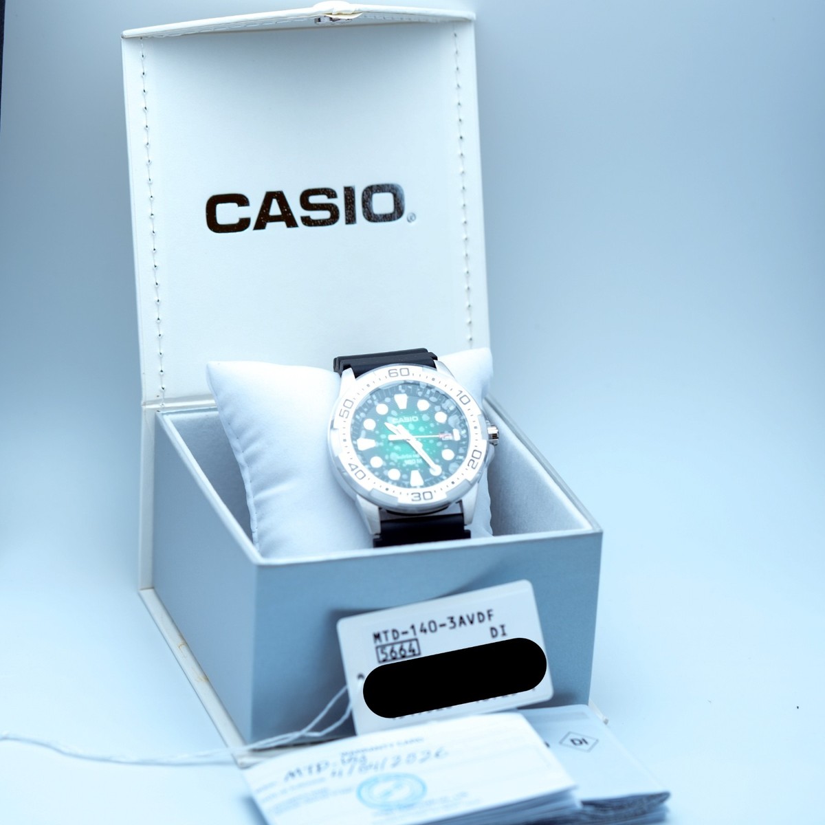 Casio MTD-140-3AVDF Men Diver Style Watch 100M Water Resist Green