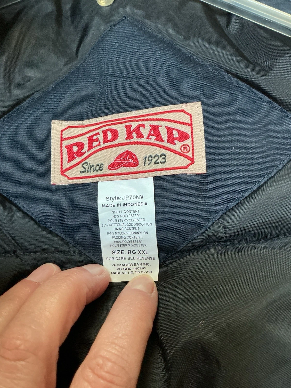 Red Kap JP70NP Heavyweight Parka Navy Jacket Industrial Work Uniform Size XXL - product detail image 9