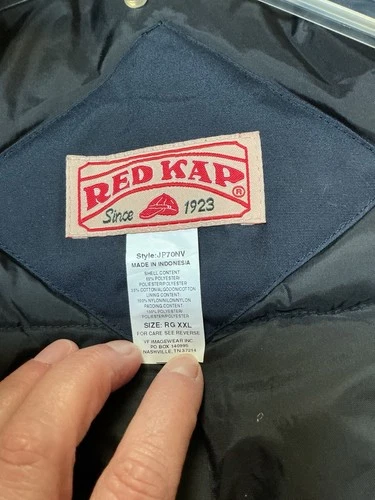 Red Kap JP70NP Heavyweight Parka Navy Jacket Industrial Work Uniform Size XXL image 9