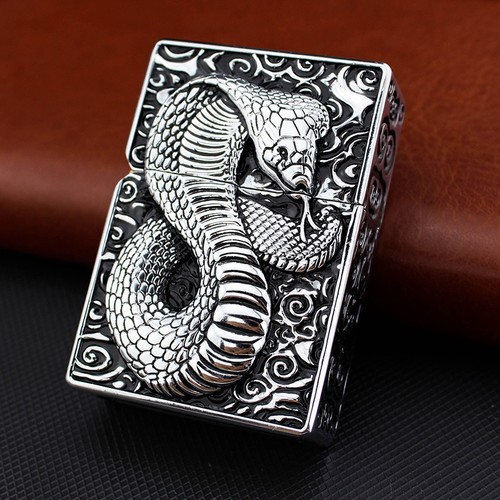 ZORRO 1024 Luxury Copper Kerosene Lighter Windproof Carved Vintage Gift Box Set! - Bild 6 von 45
