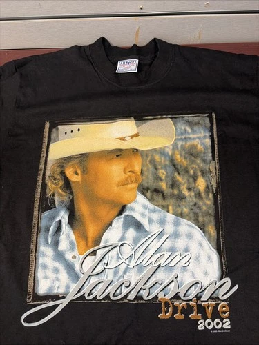 Vintage 2002 Alan Jackson Drive Tour Concert T- Shirt Countr 2000s vintage concert t-shirt, vintage, single stitch, B+ condition