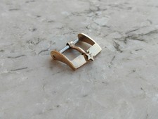 ZENITH VINTAGE ROSE GOLD PLATED WATCH STRAP BAND BUCKLE FIBBIA UHREN 16mm 