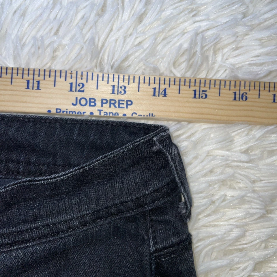 Pantalones de mezclilla ajustados MNG By Mango para mujer talla 4 negros tiro bajo elásticos 28x30 Foto 4 de 4