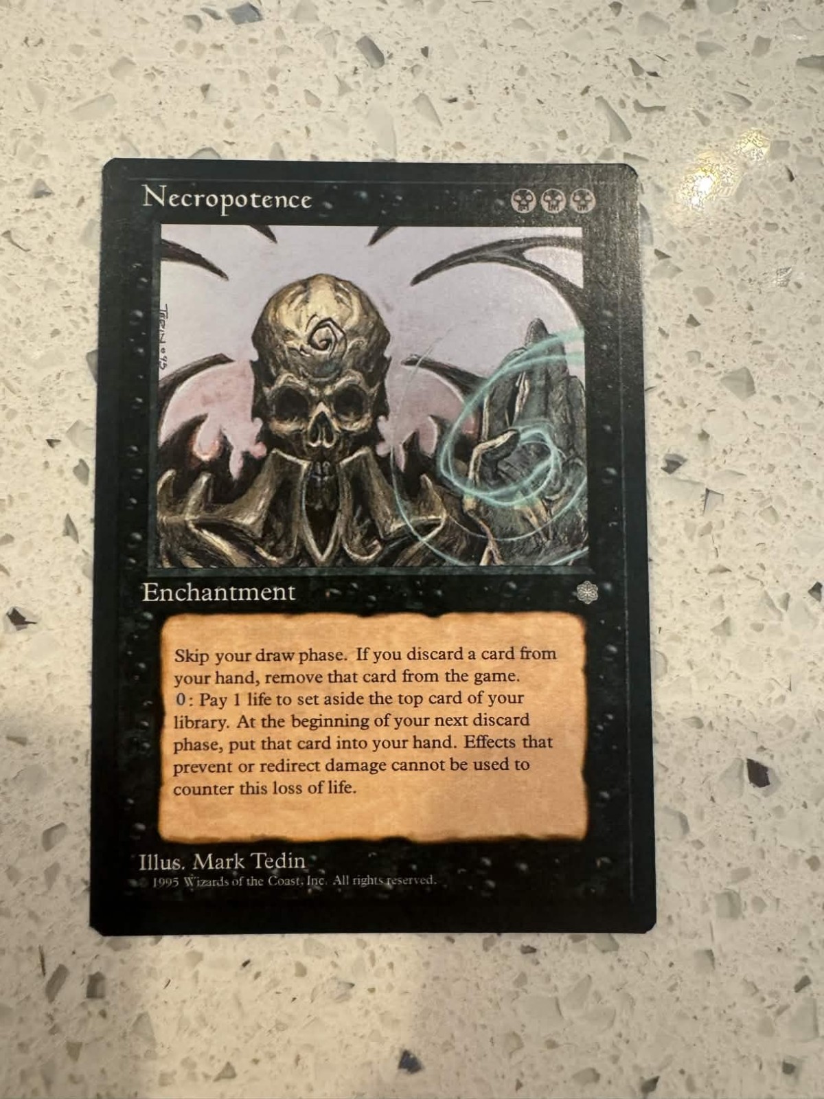 MTG Necropotence Ice Age (Magic the Gathering, Ungraded Excellent)