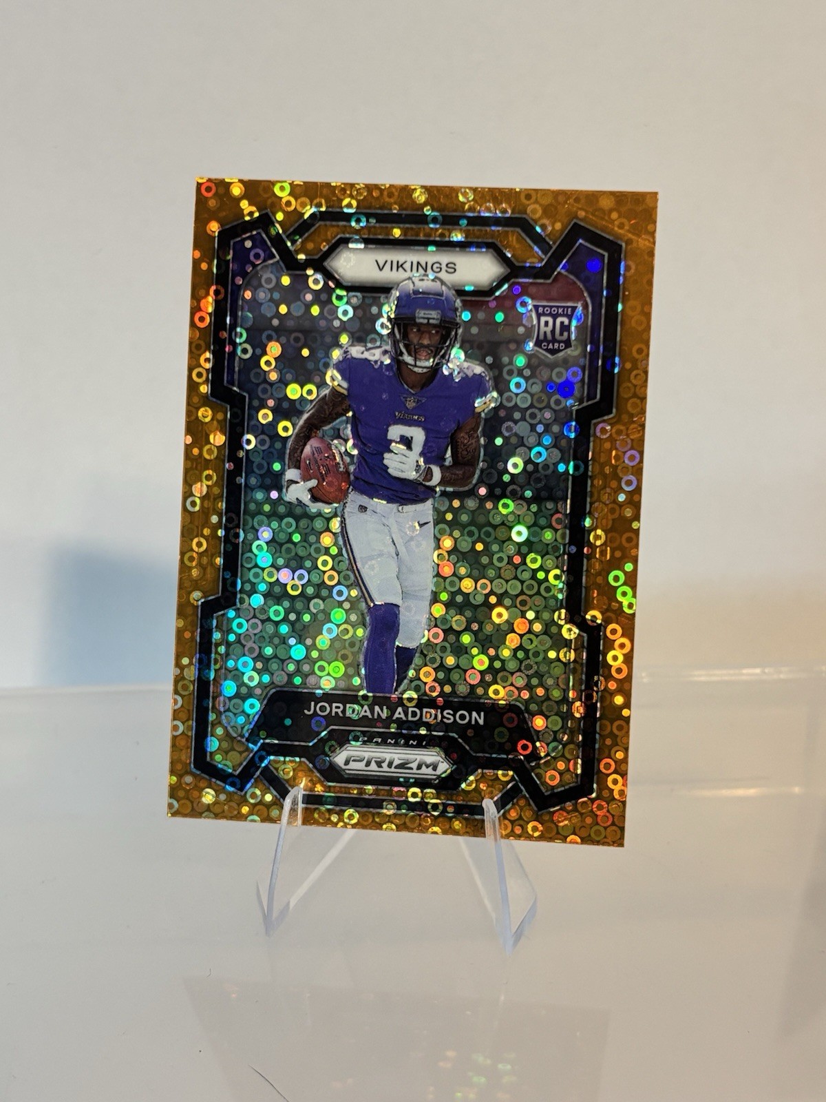 Jordan Addison RC 2023 Panini Prizm #368 Orange Disco Rookie Vikings
