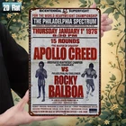 Tin Metal Signs Home Décor 8x12 Inch "Rocky vs. Apollo Creed: The Legendary Boxi