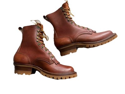 Nicks Nick's Boots Handmade Brown Leather Logger Packer Boots Size 11 C New