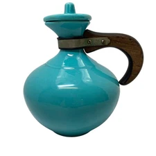 Vintage Metlox Poppytrail Turquoise Carafe 200 Series Mid Century 
