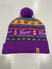 RARE Vintage COOPERS BEER UGLY XMAS Beanie Christmas Pale Ale Lager Purple🍺