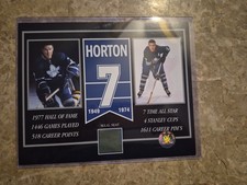 Tim Horton Toronto Maple Leafs Piece Of History Picture With Coa