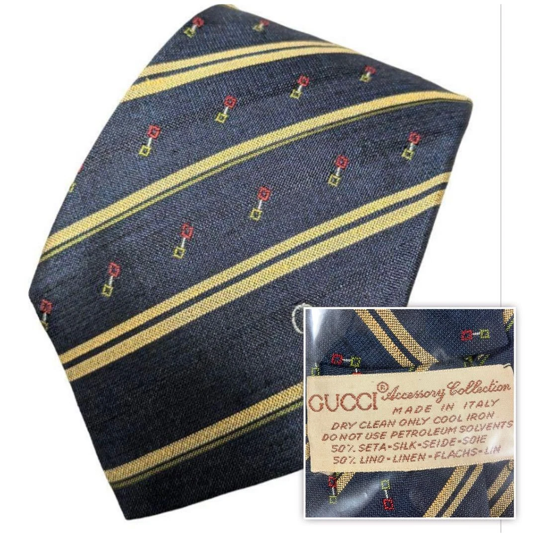 GUCCI Cravate bleue en soie pour homme 8,3 cm x 149,4 cm tenue d'affaires formelle