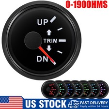 52mm Black Boat Trim Gauge Meter UP-DN In Outboard Engine 0-190OHMS For Boat US