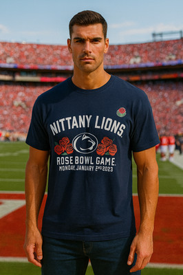Men's Nittany Lions Rose Bowl Game Jan 2nd 2023 Men's Short Sleeve Tee XL NWT